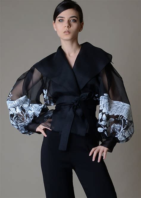 Silk Organza Jacket Hand Painted Elegant Blouse Crista Petre Artofit