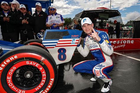 Indycar Road America Lundqvist Takes Shock Pole Newgarden Wrecks