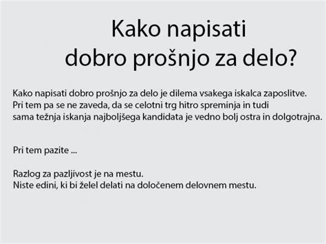 Kako Napisati Dobro Pro Njo Za Delo Kako Napisati Dobro Pro Njo Za Delo