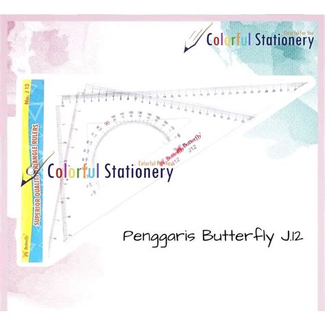 Jual Penggaris Butterfly Classic Segitiga No J Shopee Indonesia