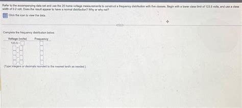 Solved Refer To The Accompanying Data Set And Uso The 25