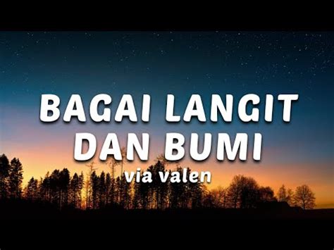 Bagai Langit Dan Bumi Via Valen Cover Lirik By Putri Ariani Youtube