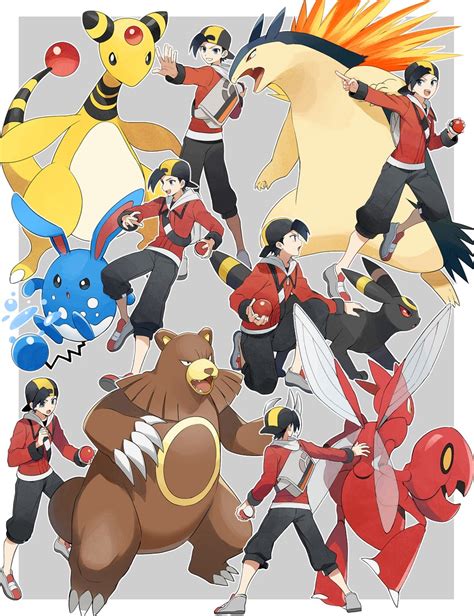 Ethan Umbreon Ampharos Typhlosion Scizor And More Pokemon And