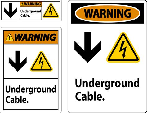 Warning Sign Underground Cable Sign 26698148 Vector Art At Vecteezy