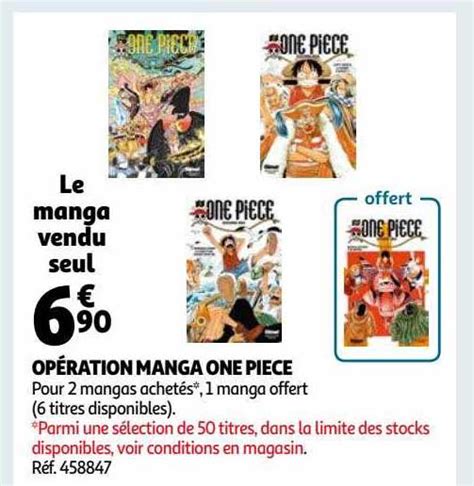 Promo Opération Manga One Piece chez Auchan iCatalogue fr