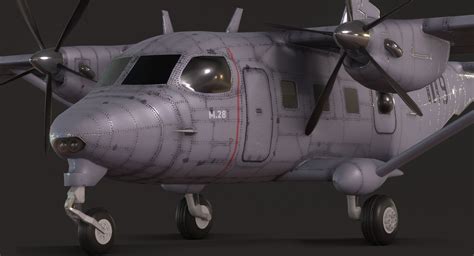 3D Model PZL M28 Bryza Skytruck VR AR Low Poly CGTrader