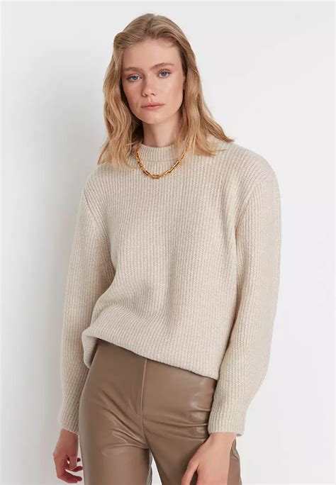 Buy Trendyol Soft Textured Basic Knit Sweater Online ZALORA Malaysia