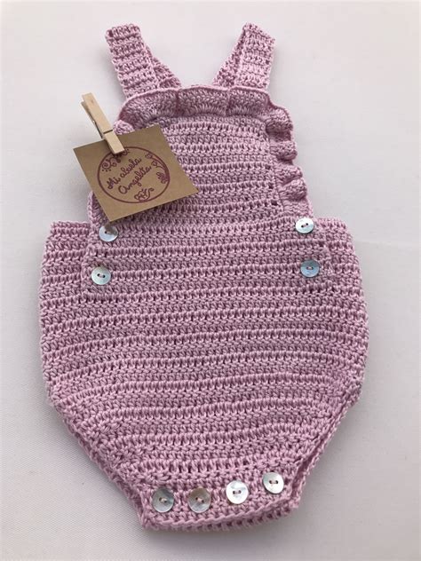 Peto o pelele tejido a crochet para bebé de 3 6 meses Vestidos de