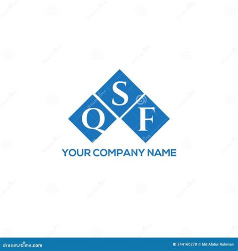 Design Do Logotipo Da Letra Qsf Em Fundo Branco Conceito De Logotipo