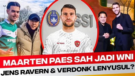 Maarten Paes Resmi Jadi Wni Jens Ravern Susul Naturalisasi Pssi Kebut