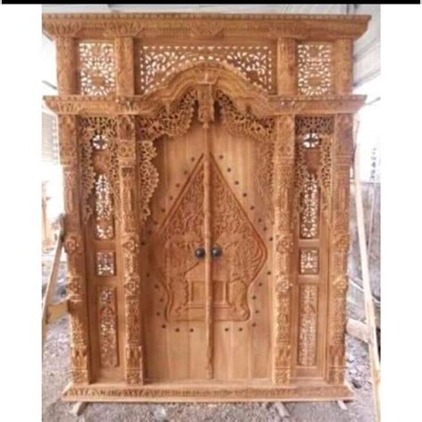 Jual Pintu Gebyok Ukir Jepara Pintu Wayang Kelir Gunungan Wayang