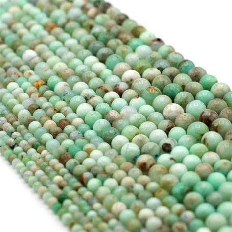 Fil De Cm Perles De Chrysoprase Aa D Australie Ronde Mm Pierre