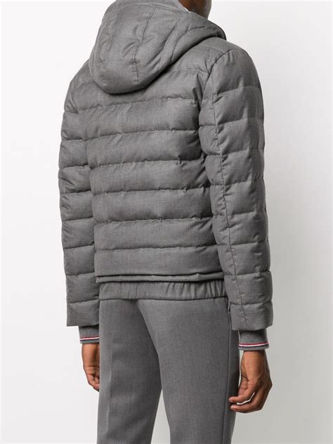 Thom Browne Super 120s Twill Ski Jacket Grey Farfetch