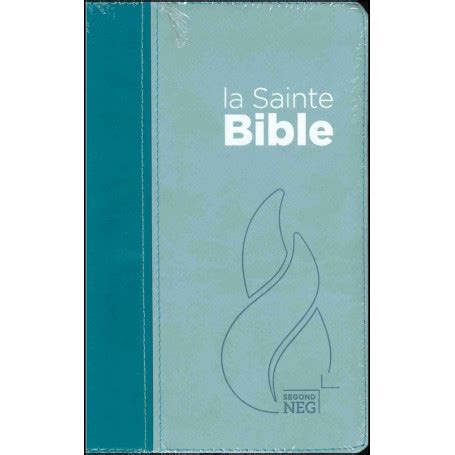 Bible Segond NEG Compacte Couverture Souple Vivella Duo Bleu Lagon Et