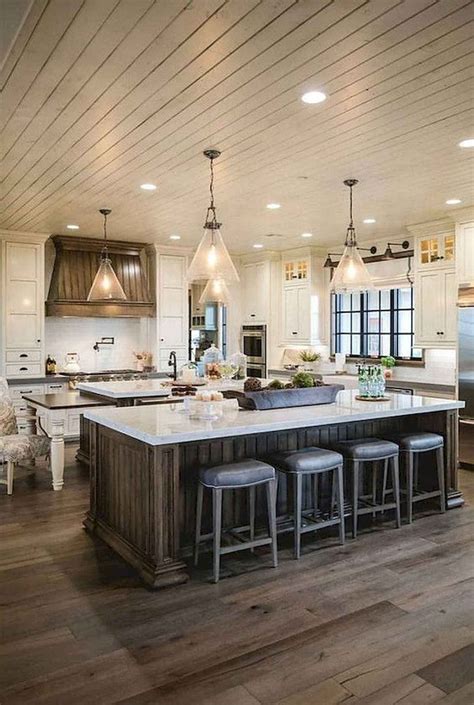 44 Great Kitchen Island With Intriguing Layouts Farmhouse Kitchen ...