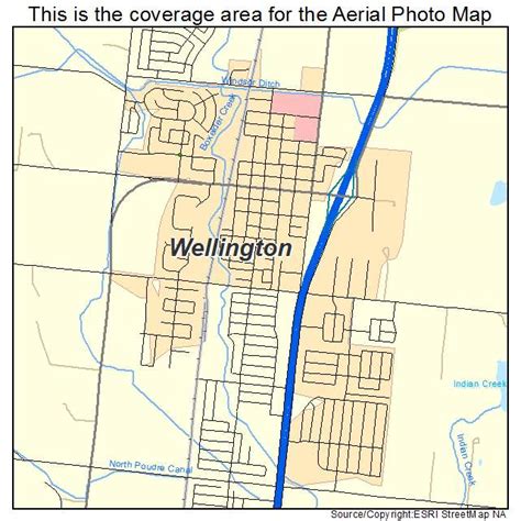 Aerial Photography Map of Wellington, CO Colorado