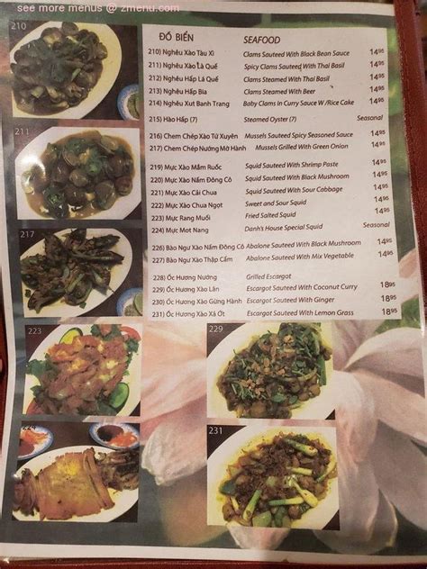 Online Menu Of Danh S Garden Restaurant San Jose California