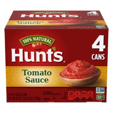 Hunts® 100 Natural Tomato Sauce 4 Ct 15 Oz Kroger