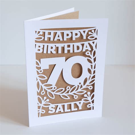 Personalised Any Age Birthday Card Papercut Etsy