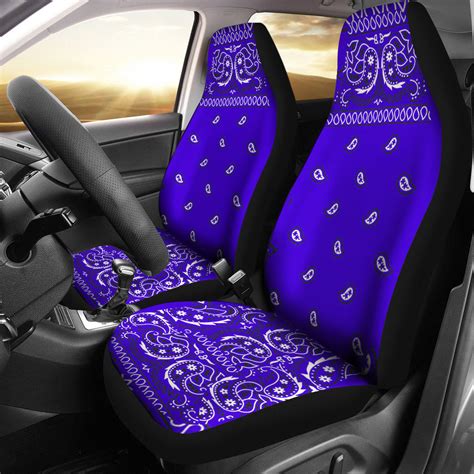 Blue Bandana Seat Covers Zeek Creative Shop