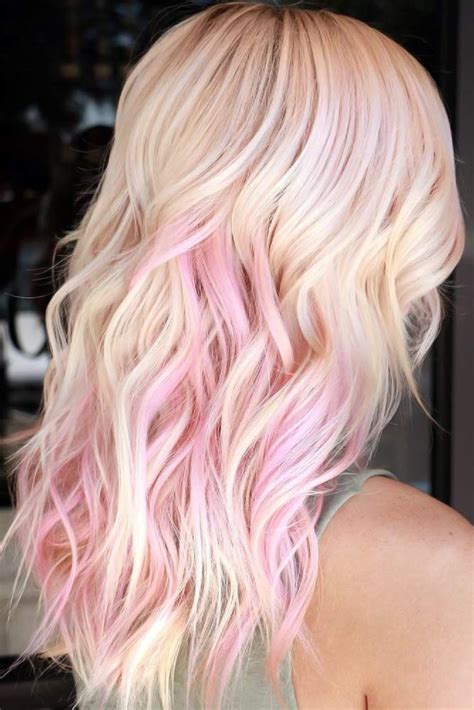 39 Top Photos Pink Highlights On Blonde Hair 54 Pretty Pink Hair Color Ideas Ombre Highlights