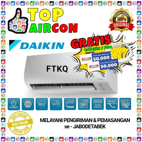 Jual Ac Daikin 2 Pk Ftkq 50 Ac Daikin Flash Inverter Thailand Unit Only Shopee Indonesia