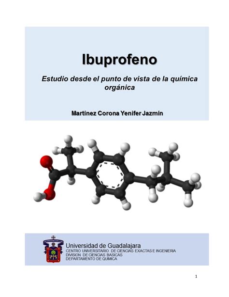 Ibuprofeno Ibuprofeno Estudio Desde El Punto De Vista De La Qu Mica