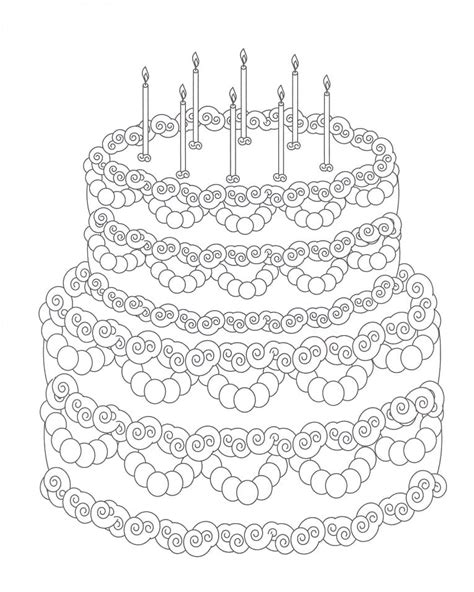 Compartir Imagen Pastel De Cumplea Os Para Colorear Viaterra Mx 54999