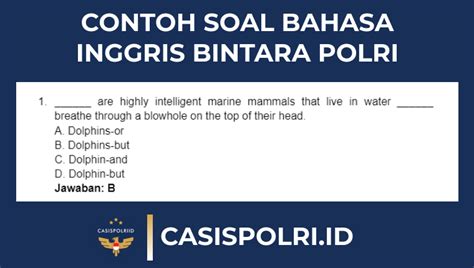 Pdf Contoh Soal Bahasa Inggris Bintara Polri Dan Jawaban Bimbingan Belajar Online Polri No