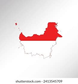 Map Kalimantan Borneo Indonesia Flag Indonesia Stock Vector (Royalty Free) 2413545709 | Shutterstock