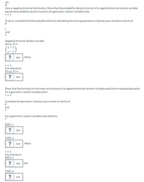 Solved Let Have A Negative Binomial Distribution Show That