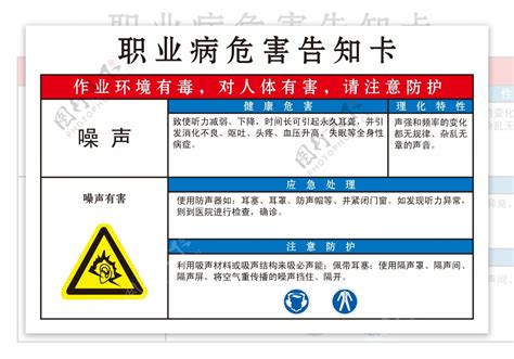 职业病危害告知卡噪声图片素材 编号32736032 图行天下