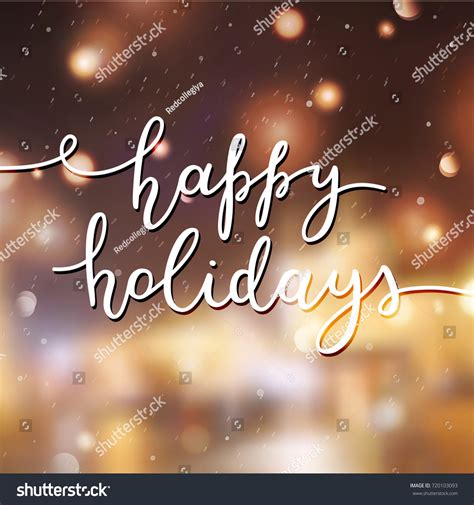 Happy Holidays Lettering Vector Handwritten Text Stock Vector Royalty