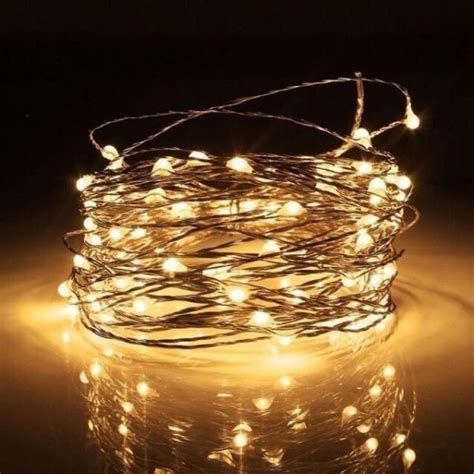 Гирлянда светодиодная роса на батарейках и USB новогодняя 10 м, 100 LED ...