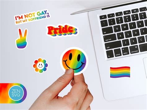 Lgbtq Pride Sticker Bundle Print And Cut Lgbtq Stickers Etsy