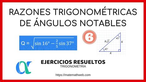 Razones Trigonométricas De ángulos Notables Ejercicios Resueltos Pdf