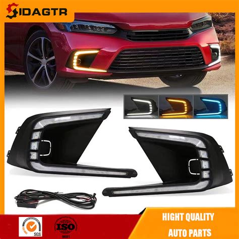 Sidagtr Fog Lamp Foglight Set Switch And Wiring For Honda Civic 2020