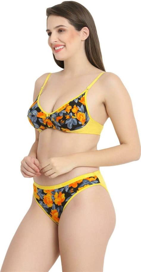 Tace Women Multicolor Floral Cotton Blend Pack Of 3 Lingerie Sets JioMart