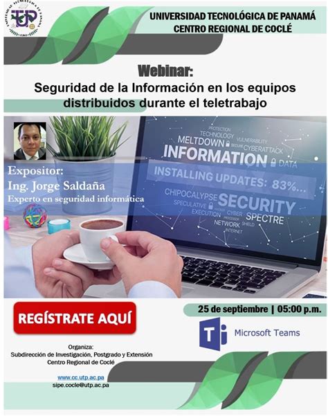 Webinar Seguridad de la Información en los equipos distribuidos durante