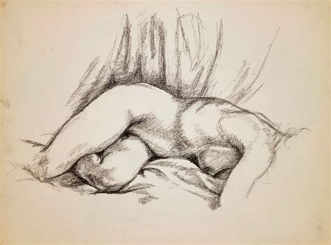 Ian Hornak Untitled Renaissance Female Nude Figure Study 1964 Ian