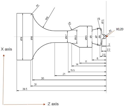 Solved Write A G Code Program To Machine The Part Shown In The Figure