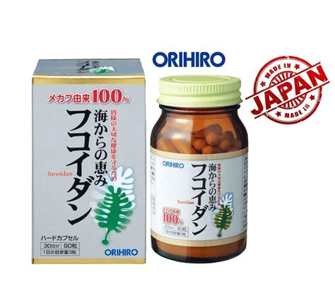 Экстракт морских водорослей Orihiro Fucoidan, 90 капсул. Япония ...