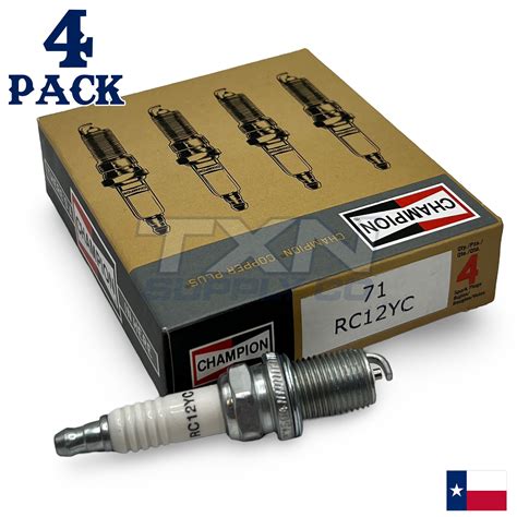 Champion Copper Plus 71G RC12YC Spark Plug 4 Pack For Craftsman