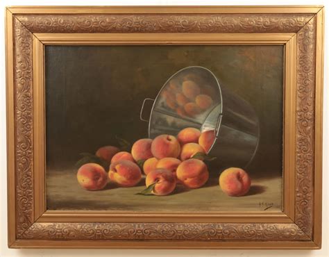 Albert Francis King Peaches In A Pail Painting