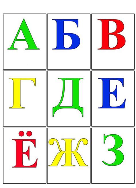 Карточки алфавит
