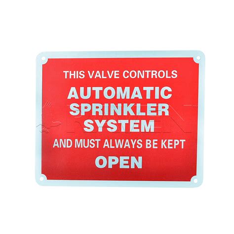 Supply Giant Tjho Fire Safety Sign This Valve Controls Automatic