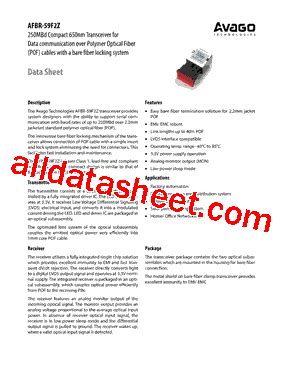 Afbr F Z Datasheet Pdf Broadcom Corporation