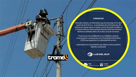 Corte De Luz En Lima Por Qué Varios Distritos Fueron Afectados Y No Tuvieron Energía Eléctrica