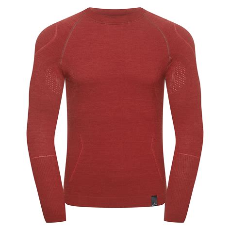 Koszulka OXIVA MERINO LONGSLEEVE MEN oaky red odzież męska