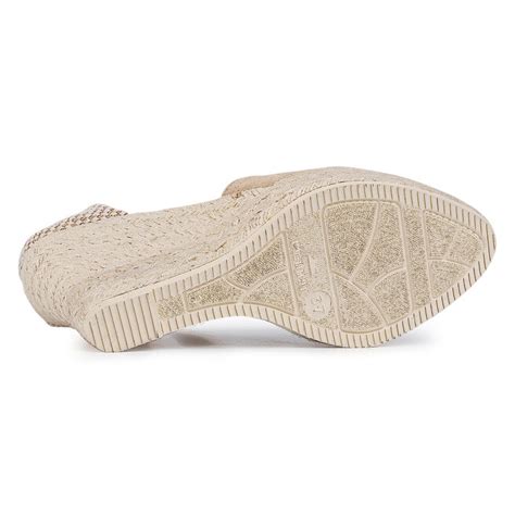 Espadrilles Manebi Heart Shape Wedges M 1 1 WH Champagne Beige Eschuhe De